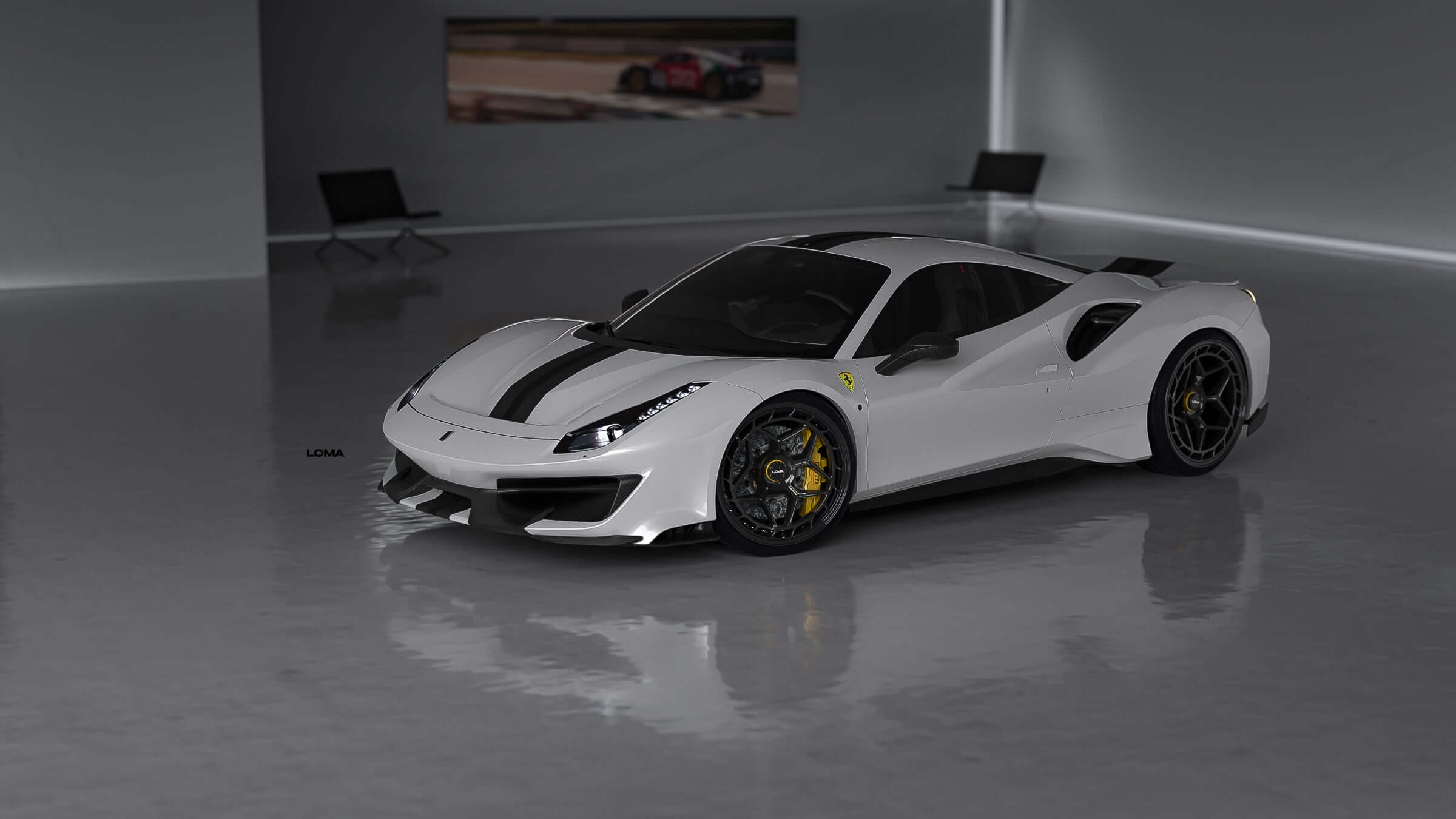 847 HP for the LOMA Ferrari 488 Pista on 21/22 Inch Wheels.