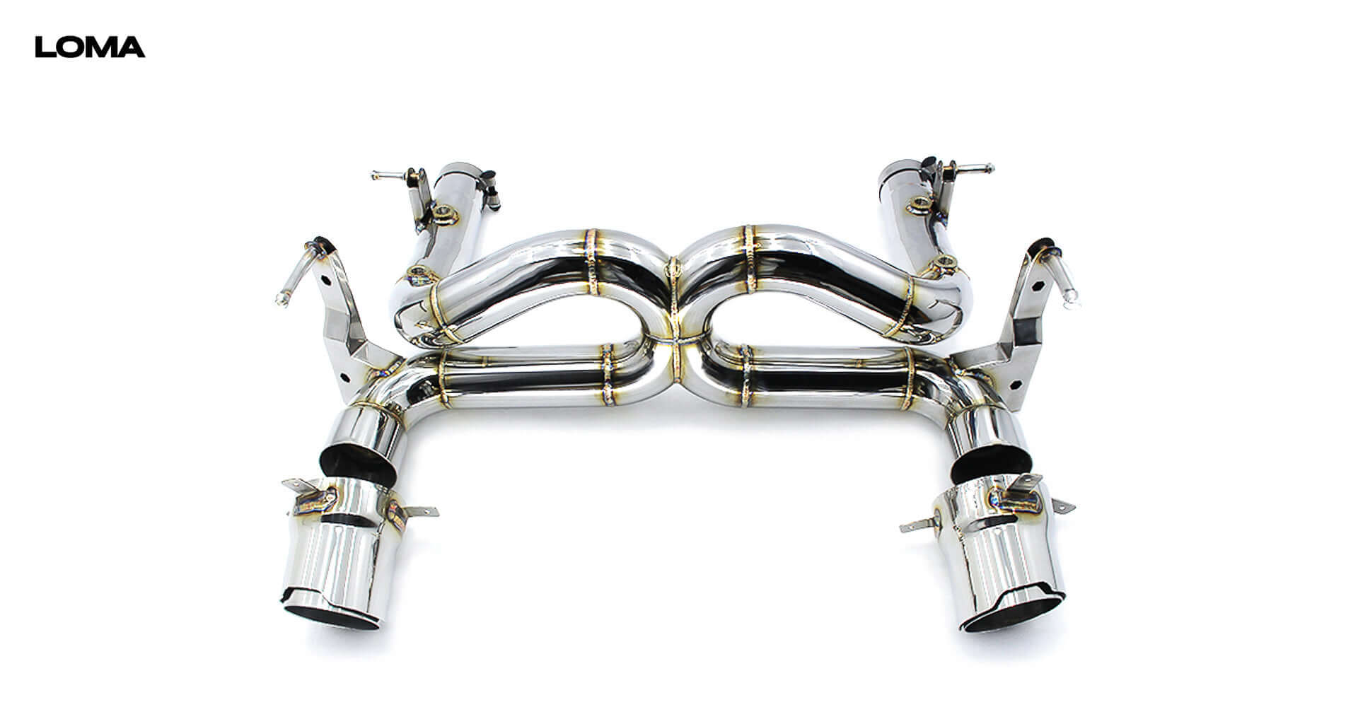 LOMA Ferrari F8 Downpipe and Sport Exhaust