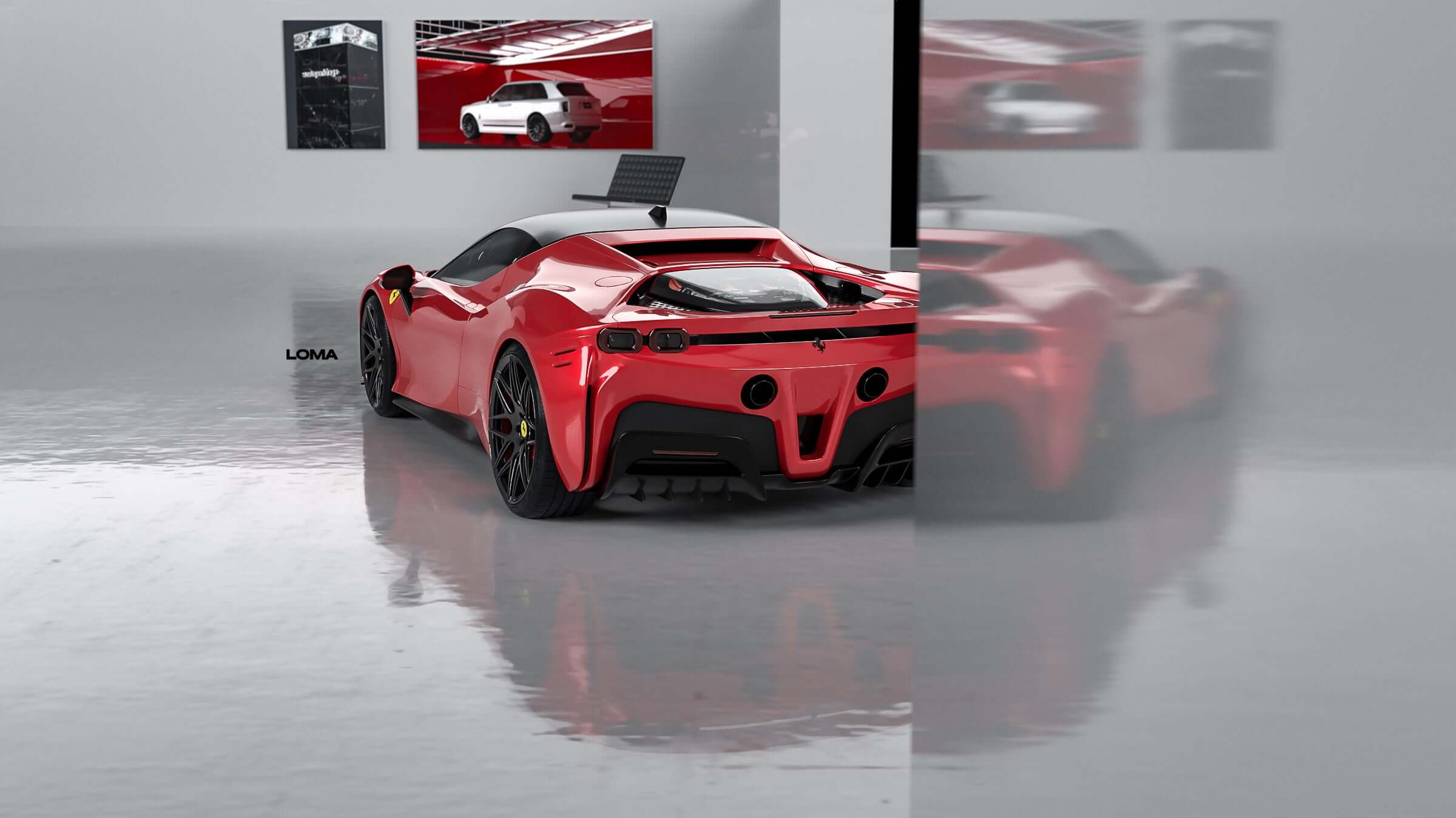 Ferrari SF90 Stradale on LOMA LF-82R Wheels.