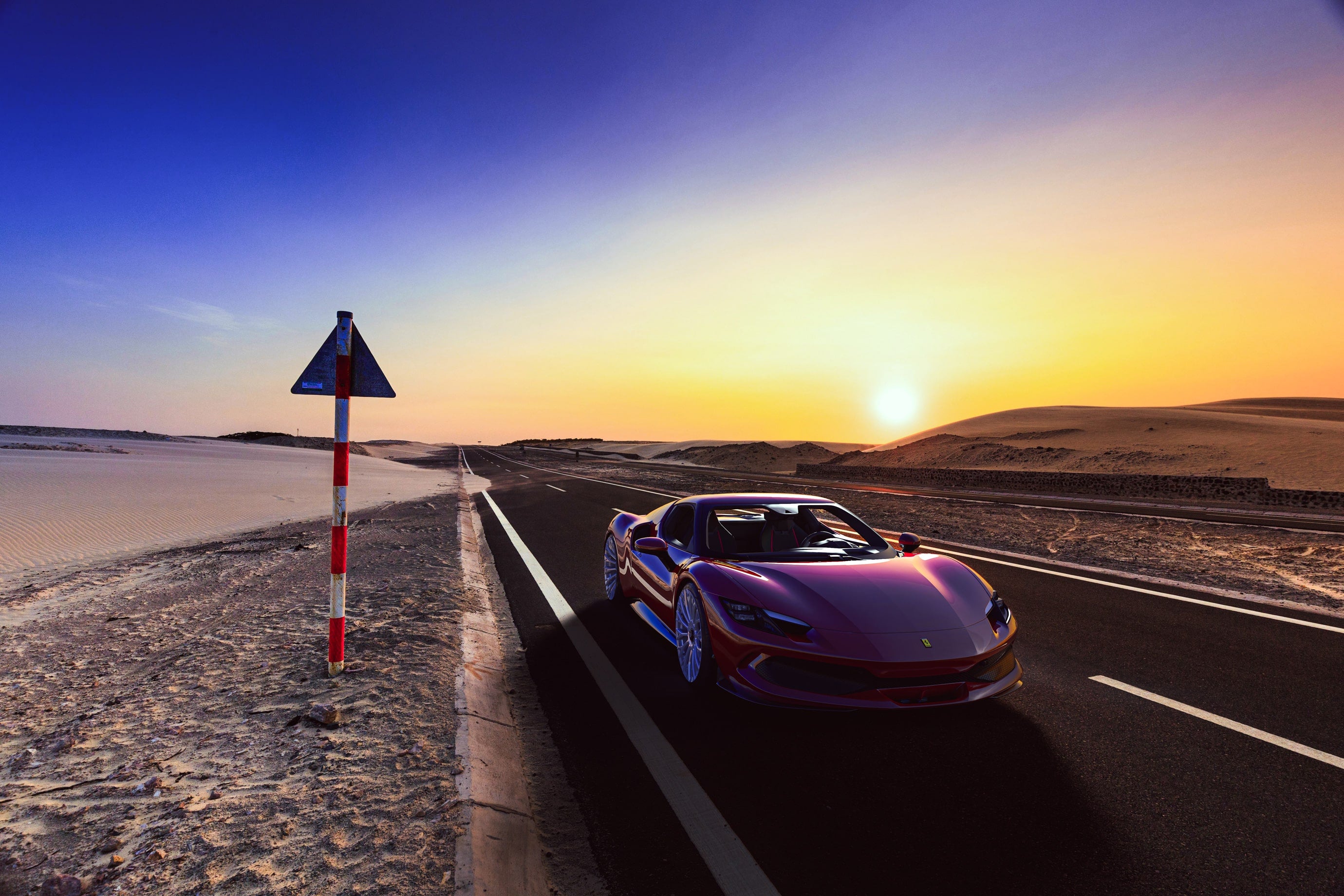 Ferrari-296-stage-2-tuning-showcasing-catless-downpipe-and-custom-forged-rims-in-22-inches-by-LOMA-Refined-min.