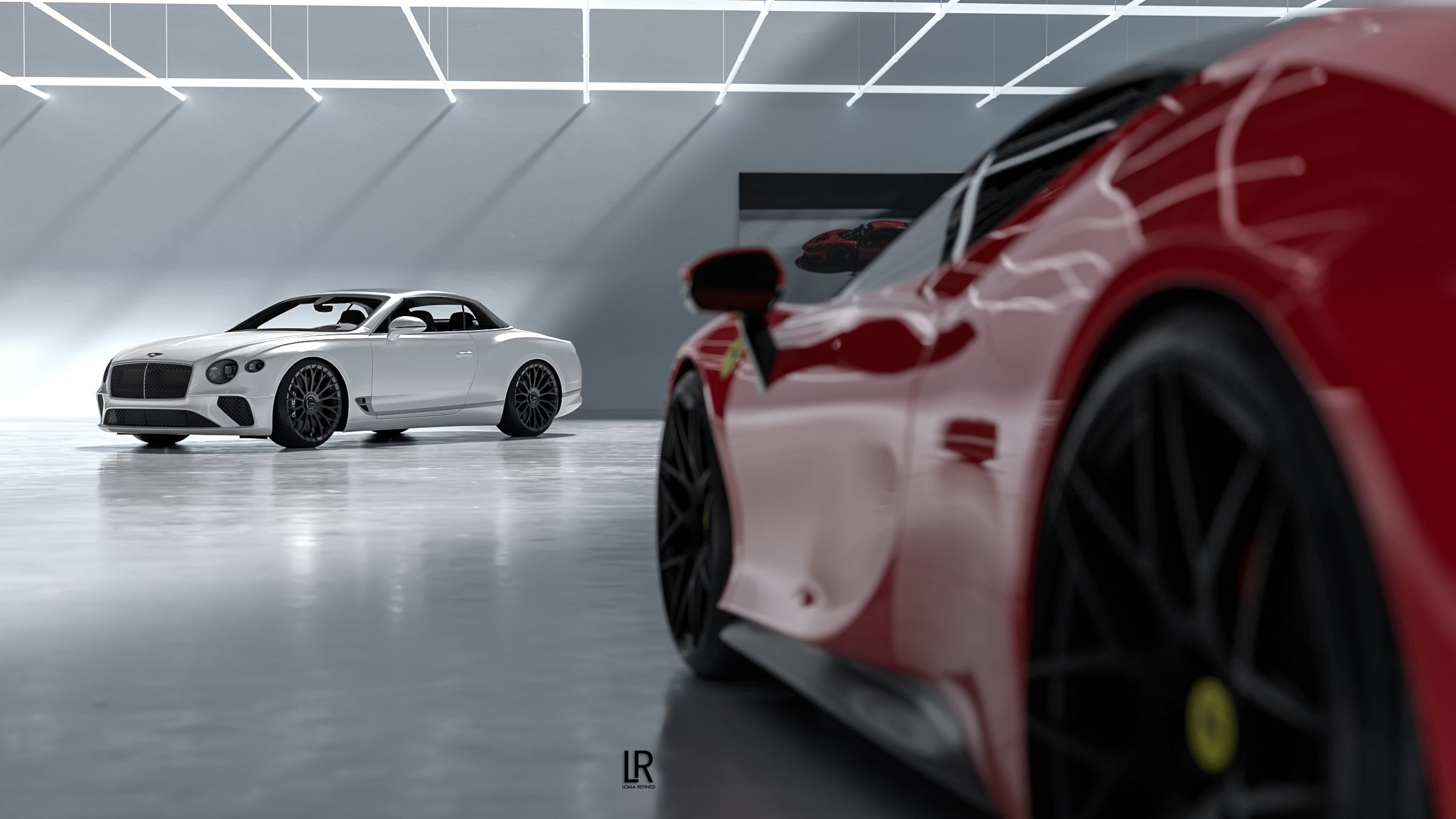 LOMA-Refined-Bentely-GTC-Third-2018-2024-tuning-with-a-ferrari-sf90-in-our-showroom.