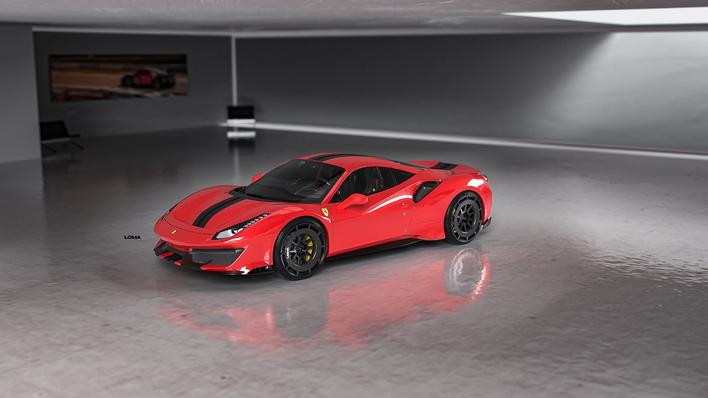 Ferrari 488 Pista fully customized by LOMA Refined making it a one-off.