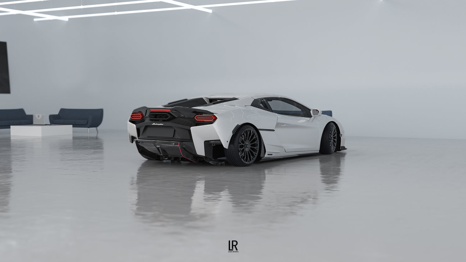 LOMA-Refined-Lamborghini-Temerario-full-rear-view-of-the-sport-exhaust-and-downpipe-with-stage-2-tuning.