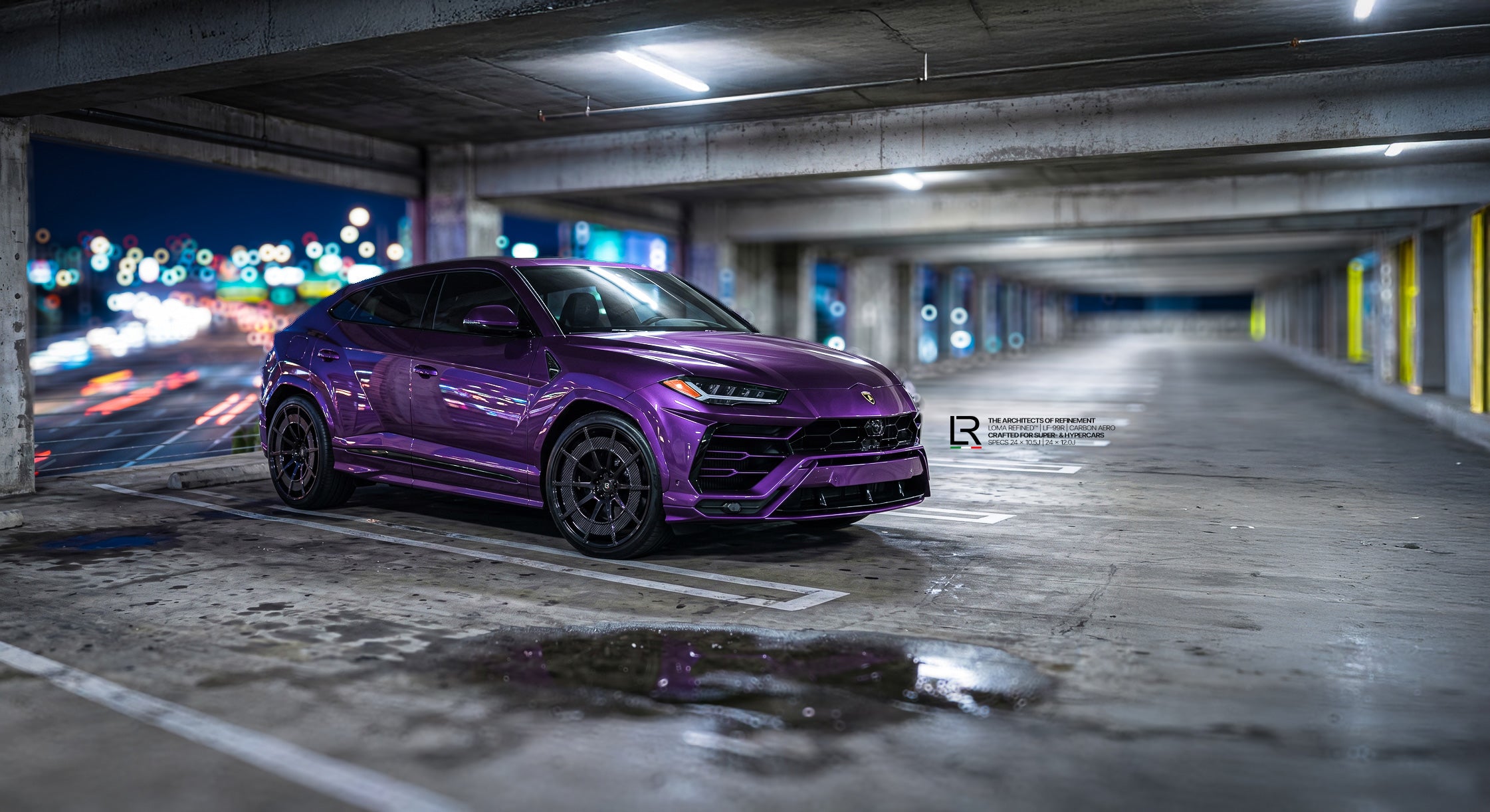 Lamborghini-Urus-Viola-Pasifae-Performance-and-Custom-Wheels-by-LOMA-Refined-front-side-passenger-view.